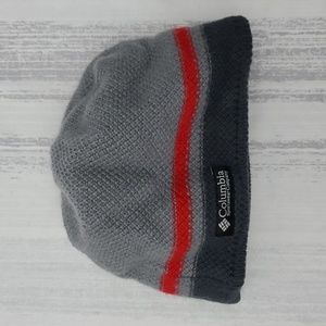 Columbia Wool Beanie Gray and Red